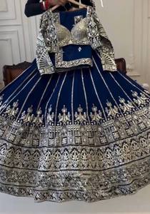 Beau design traditionnel brodé Lehenga Choli avec Dupatta prêt à expédier tenue de mariée Lehenga Choli pour femme - Product Image 6