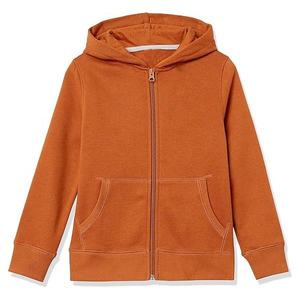 2025 otoño niños cremallera Sudadera con capucha bebé algodón polar impreso Tops bordado liso teñido transpirable ropa niños niñas niños - Product Image 1