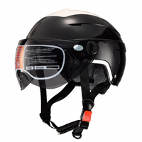 Casque de sécurité respirant pour vélo électrique, casque de moto demi-face en ABS, casque ouvert pour scooter pour adultes hommes femmes