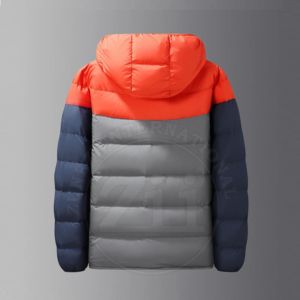 Chaqueta de Plumón Impermeable y Transpirable con Capucha de Dos Tonos para Exteriores, Talla Grande, Diseño Personalizado para Hombre, Invierno - Product Image 4