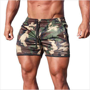 Nouveau style de short de sport d'été respirant à séchage rapide pour hommes pantalon de plage de gymnastique taille élastique tricoté tissage à la mode à la mode - Product Image 2