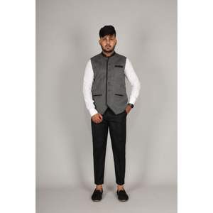 Veste en lin pur manteau de taille pour homme vestes de gilet en lin pur designer - Product Image 3