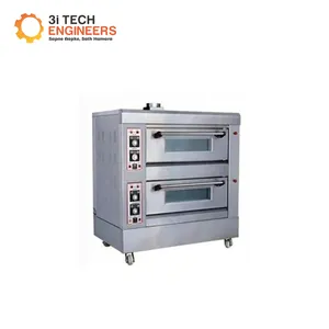 Fully Automatic Bread Cake Commercial Stainless Steel Baking Oven Double Deck Two Layer for Commercial Use Bakery Equipment