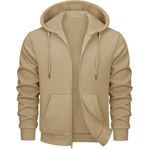 2025 hommes toutes saisons sweats à capuche sweat à la mode grande taille 100% coton veste fermeture éclair conception solide coupe ample printemps hiver - Product Image 1
