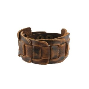 Bracelets en cuir véritable convertibles multicouches vintage tressés à la main en corde tressée Bracelets pour hommes - Product Image 1