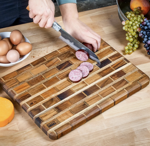 Tabla de cortar cuadrada de grano de espiga de madera de acacia mango creativo empalme de madera maciza 16 pulgadas 2,0 cm de espesor ecológico - Product Image 5