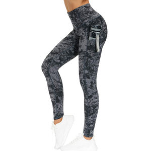Leggings d'entraînement de fitness mi-entraînement pour femmes de haute qualité personnalisés Style de pantalon croisé d'impression par sublimation de couleur unie - Product Image 5