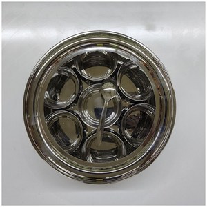 Caja de especias de acero inoxidable Masala Dabba transparente caja de especias de latón siete contenedores extraíbles transparente - Product Image 4