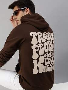 Sweat à capuche d'hiver respirant pour hommes boucle de coton tricot à la mode sur la taille épaule tombante plaine sweat à capuche d'hiver personnalisé pour hommes - Product Image 3