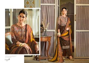 Vestido Duppata con estampado exclusivo del último diseñador Seda pesada y algodón puro con trabajo hecho a mano - Product Image 4