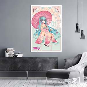 For Hatsune Miku Anime <b>Poster</b> in Sakura Kimono Style - Product Image 3