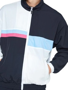 Ensemble de survêtement de sport personnalisé de haute qualité, couleur unie, bloc de couleur, 100% polyester, coupe-vent, jogging en nylon pour hommes - Product Image 5