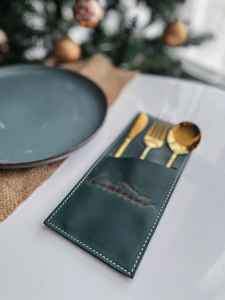 Porte-couverts en cuir fait main pour organisateur de salle à manger de Restaurant support de stockage de couverts Vintage LRCH-0039 - Product Image 6