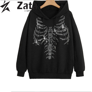 Sudadera con Capucha Unisex Personalizada, Corte Regular, Estilo Cuadrado, Invierno, Color Sólido, Poliéster/Algodón Ecológico, Transpirable, con Pedrería - Product Image 1