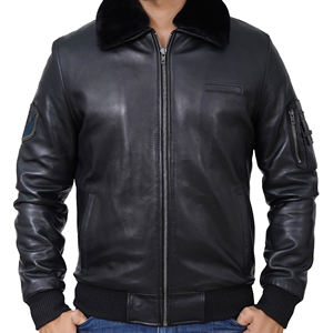 Blouson aviateur en toile en cuir de vache véritable sur mesure pour hommes avec motif de lettres vêtements d'hiver d'automne respirants - Product Image 1