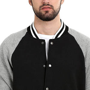 Custom Made Men's Premium Quality Fleece Varsity Jacket Solid Color with Stand CollegeBaseballjacket for men - Product Image 6