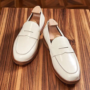 Zapatos casuales británicos para hombre, zapatos casuales antideslizantes tipo penny, zapatos casuales de negocios hechos a mano - Product Image 2