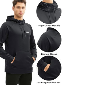 Performance Men's Winter Gym Fitness Hoodies Regular Fit Solid Pattern Fleece Stretchable Design for Training Sessions - Product Image 6
