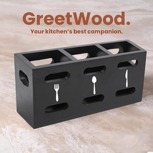 Eco Friendly Wooden <b>Utensil</b> <b>Holder</b> Low Cost Organizer for Cooking <b>Utensils</b> Smooth Finish Wooden <b>Utensil</b> <b>Holder</b> - Product Image 4