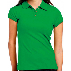 100% algodón para mujer para Polo directo de fábrica logotipo bordado estampado personalizado patrón de punto sólido ropa de calle transpirable - Product Image 4