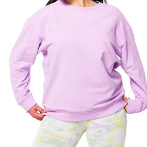 Sweat-shirt en molleton 100% coton à col rond uni avec broderie de logo personnalisé, respirant, mode personnalisée, prix bas, taille OEM - Product Image 1