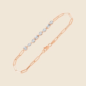 Pulsera de Diamantes Semirredondos Tallados con Diamantes Redondos Cultivados en Laboratorio F+-VS de 1.39 Quilates en Oro Sólido de 14K, Producto Más Vendido - Product Image 3