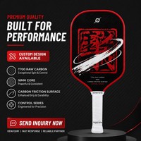 Raket Pickleball Profesional HYM dengan Serat Karbon T700 16mm dan Permukaan Hex Grit untuk Merek OEM Pemasok B2B