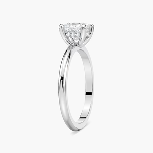 Anillo de Compromiso con Halo Oculto de Diamante Cultivado en Laboratorio, Corte Marquesa de 1.00 CT, Certificado IGI, Oro Sólido de 14K, Anillo Solitario para Mujer - Product Image 4
