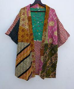 เสื้อแจ็กเก็ตผ้าควิลท์สำหรับผู้หญิงผ้าคอตตอนปักลายสไตล์โบฮีเมียนทำจากผ้าคอตตอนใส่ได้เป็นมิตรต่อสิ่งแวดล้อมใช้ได้ทั้งสองด้านสำหรับฤดูหนาว - Product Image 1