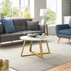 Table basse moderne en métal écologique avec plateau en marbre durable, design unique pour la maison et le bureau, salons - Product Image 2