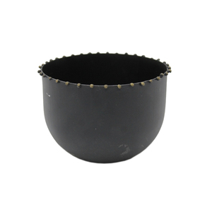 Ensemble de 2 bols de service en métal noir mat pour ustensiles de cuisine de couleur noire pour décor de vaisselle fait à la main - Product Image 1