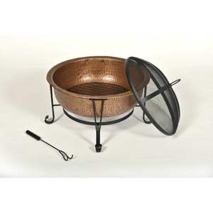 Pozo de fuego redondo de cobre duradero con acabado de pátina natural perfecto para calefacción de jardín al aire libre y reuniones familiares - Product Image 4