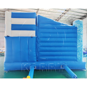 Castillo Inflable Comercial con Tobogán, de PVC Azul, para Niños, Alquiler para Fiestas, Brincolín Inflable - Product Image 4