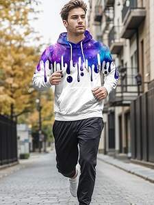 Sweat-shirts décontractés pour hommes, couleur unie, coupe classique, 100% coton, écologiques, respirants, avec poche, haute qualité - Product Image 5