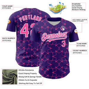 Maillot de baseball de qualité supérieure fournisseur en gros résistant à l'humidité coutures durables conçues pour une utilisation durable - Product Image 6
