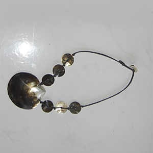 Collier de coquillages mélangés, perles de coquillages, pendentif en coquille noire de 45 mm, idée de cadeau religieux - Product Image 2