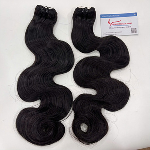 Paquets de cheveux de vague de corps de luxe trame de cheveux humains vietnamiens extensions de cheveux doublement étirées noires naturelles - Product Image 3