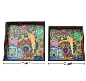 ถาดไม้เสิร์ฟพร้อมพิมพ์เคลือบหรูหราสำหรับขนมกาแฟหรือของขวัญวันเกิด - Product Image 3