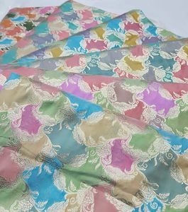 ผ้าไหมผ้าฝ้าย70% ลายเรขาคณิตนามธรรมหลายสีทนทานต่อการขีดข่วนผลิตตามสั่ง30% สดใส - Product Image 4