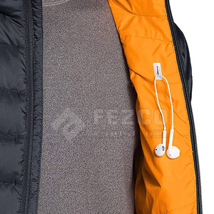 Veste matelassée à capuche pour homme de haute qualité avec logo personnalisé imprimé, taille plus, col montant, respirante, imperméable, hiver, nylon/polyester - Product Image 5