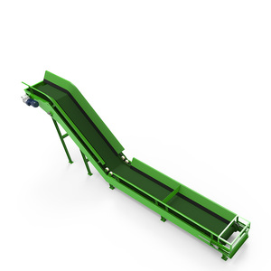 Cinta transportadora modular de goma de PVC de plástico corrugado de pared lateral de ángulo grande inclinada industrial - Product Image 1