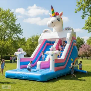 Tobogán Inflable Gigante de Unicornio para Exteriores, Equipo de Entretenimiento - Product Image 6