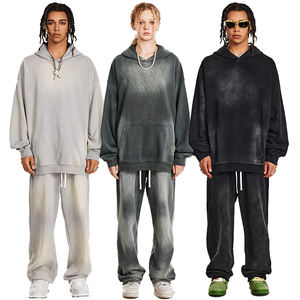 Sudaderas con capucha deportivas personalizadas, chándal deportivo con materiales ecológicos French Terry Hoodie Heavyweight Jogger Set - Product Image 1