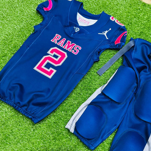 ชุดเสื้อเจอร์ซี่อเมริกันฟุตบอลสำหรับผู้ชายชุดเสื้อพิมพ์ลายซับลิเมชันออกแบบโลโก้ได้ตามต้องการ - Product Image 5