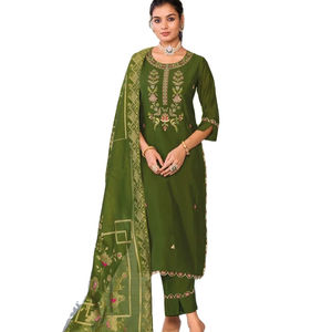 Dernier Designer Viscose Soie Broderie Numérique imprimé Kurti Set Par Fab Zone - Product Image 1