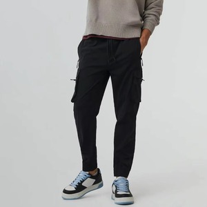 Pantalon chino slim pour homme en coton stretch avec braguette zippée et poches inclinées pour bureau pantalon pour homme lavé - Product Image 3