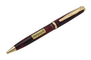 Bolígrafo de acero inoxidable con logotipo personalizado, estilográfica de negocios con acabado dorado, para empleados de oficina, papelería promocional, regalo de Metal - Product Image 2