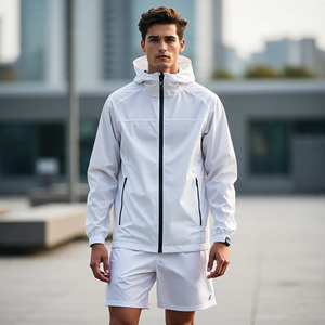 Conjuntos de pantalones cortos cortavientos para lluvia para hombre, impermeables, para senderismo, poliéster, licra, nailon ligero, cortavientos para lluvia, conjuntos para hombre - Product Image 6