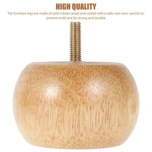 Juego de reemplazo de muebles de patas de sofá de madera de caucho de alta calidad para sala de estar y dormitorio diseño tradicional - Product Image 6