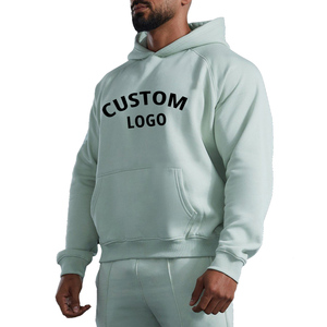 Felpa con cappuccio oversize da uomo con <span class=keywords><strong>Logo</strong></span> personalizzato di alta qualità in cotone 100% francese con spalle a goccia per uomo - Product Image 3